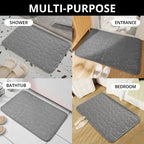 1pc embossed fiber carpet, bathroom living