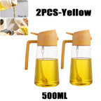 2in1 500ml Plastic Spray Oil Sprayer Bottle Spray Oil Dispenser Oil Jar Cruet BBQ Kitchen Baking Roasting Picnic Kitchen Tool