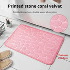 1pc embossed fiber carpet, bathroom living