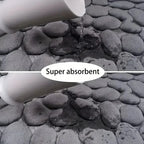 1pc embossed fiber carpet, bathroom living